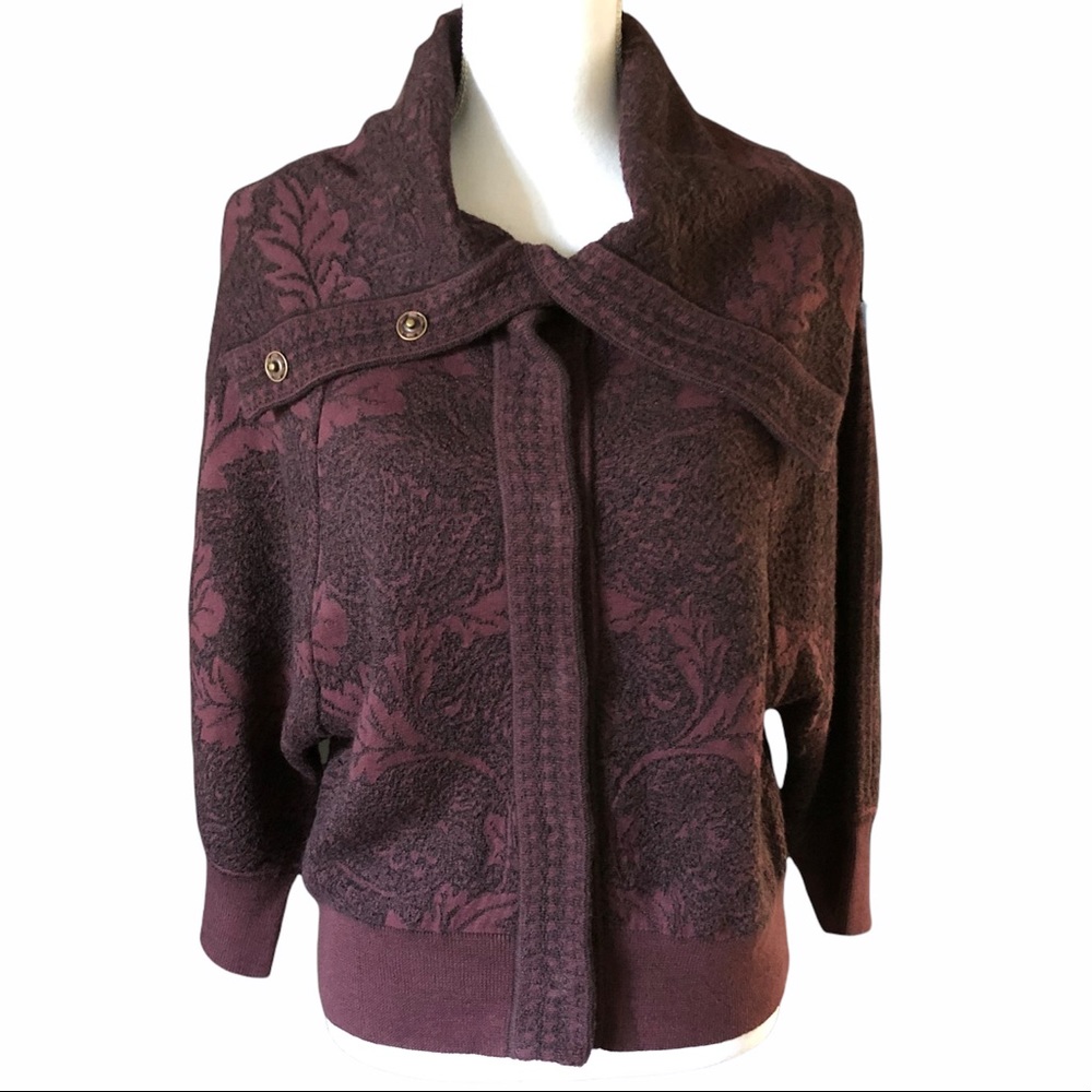 Peruvian Connection baby alpaca floral sweater XS
